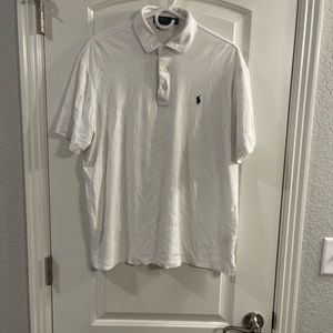 Men white polo shirt